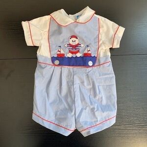 Blue and White Kids One Piece Bodysuit
